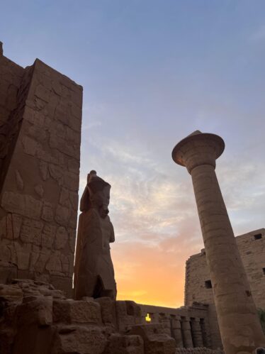 luxor temple egypt sunset